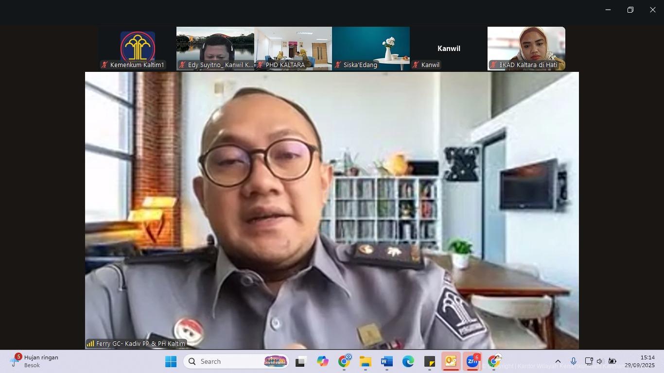Kemenkum Kaltim Gelar Rapat HARMONIS Bahas Rancangan Peraturan Daerah dan Rancangan Peraturan Gubernur Kalimantan Utara