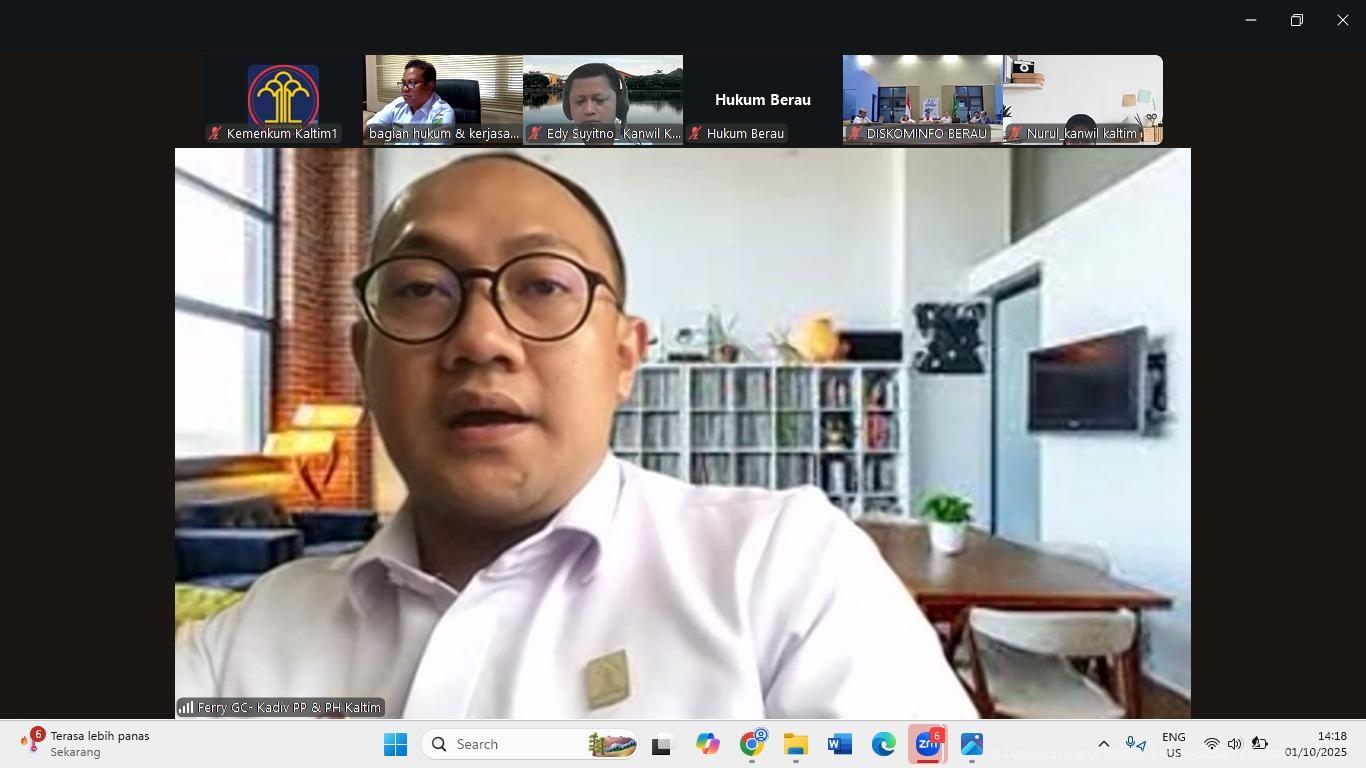Kemenkum Kaltim Harmonisasi Dua Raperbup Berau: Perumahan dan Keamanan Informasi Jadi Fokus