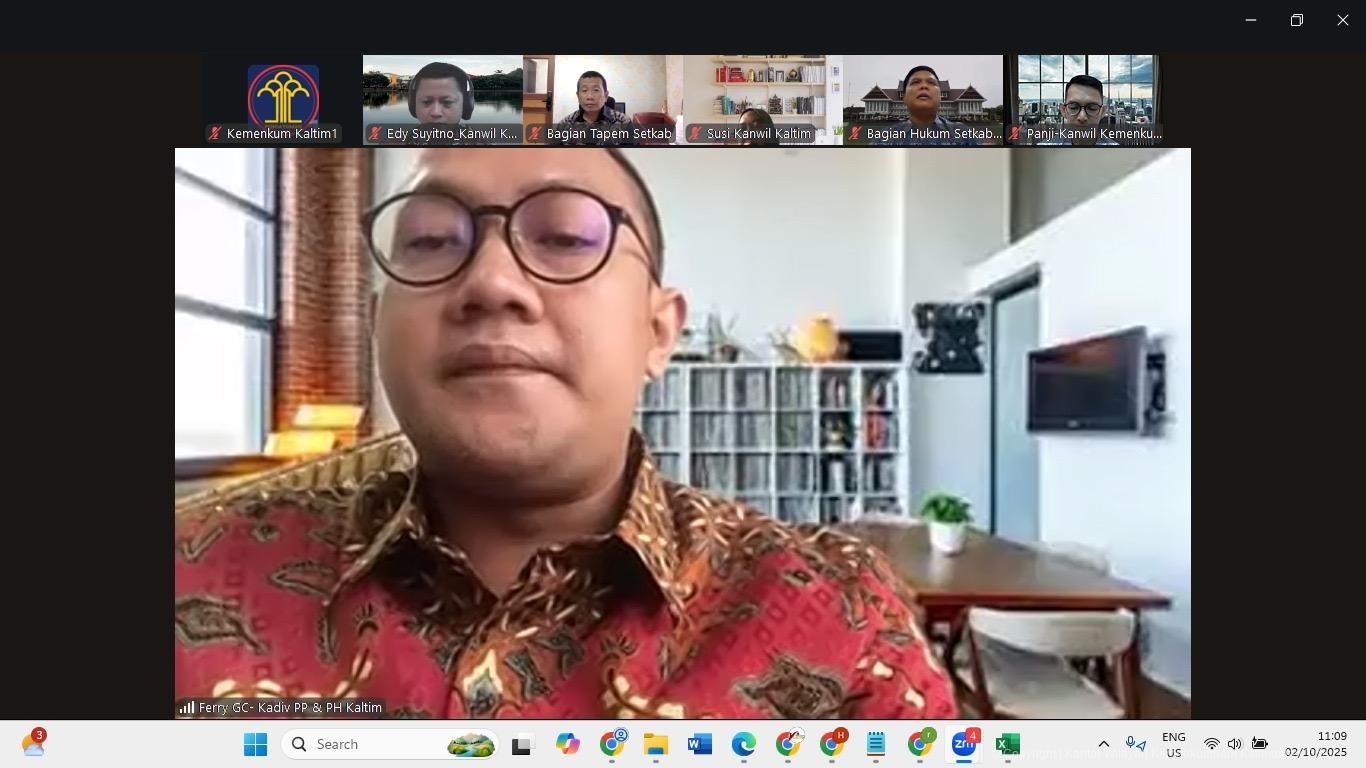 Kemenkum Kaltim Gelar Rapat HARMONIS Raperbup tentang Pembangunan Sarana dan Prasarana Kelurahan