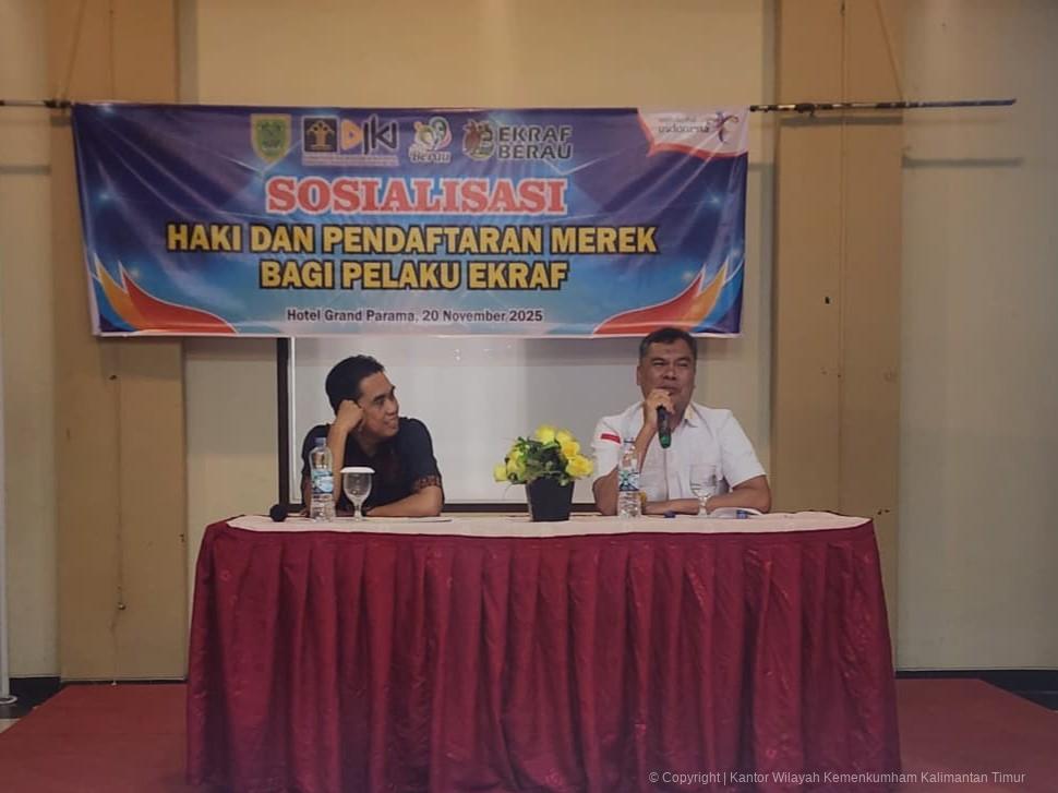 Wujudkan Perlindungan Hukum, Kemenkum Kaltim Fasilitasi Pendaftaran Merek pada 6 Subsektor Ekraf di Berau