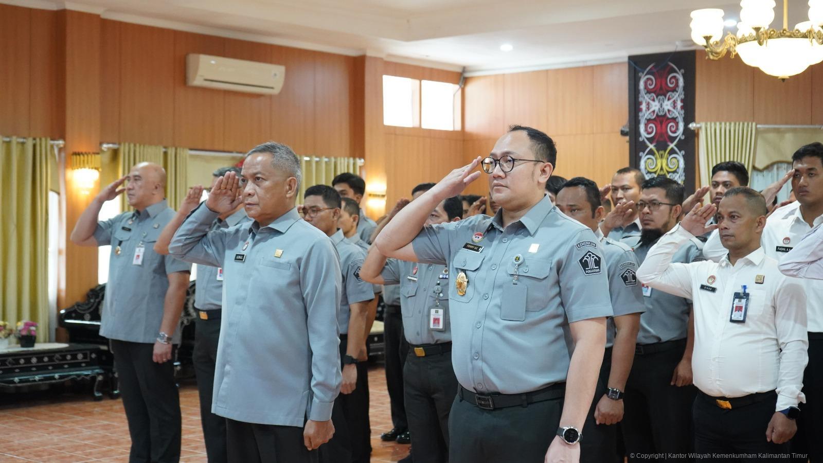 Kemenkum Kaltim Ikuti Apel Pagi Bersama Awal Tahun 2026