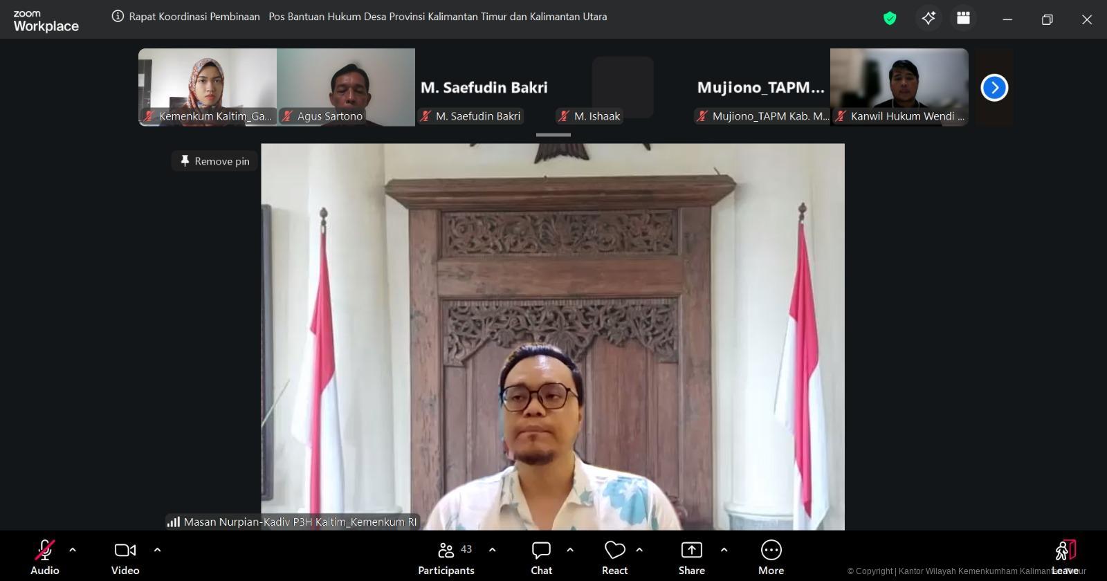 Bersama TAPM Kaltim-Kaltara, Kemenkum Kaltim Perkuat Posbankum Desa