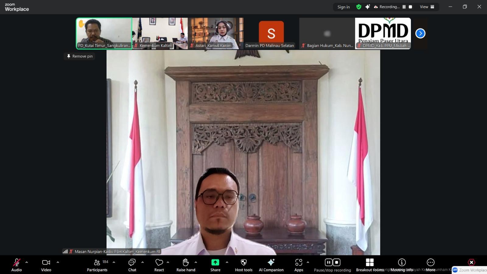 Perkuat Akses Hukum Desa, Kemenkum Kaltim Gelar Bimtek Posbankum