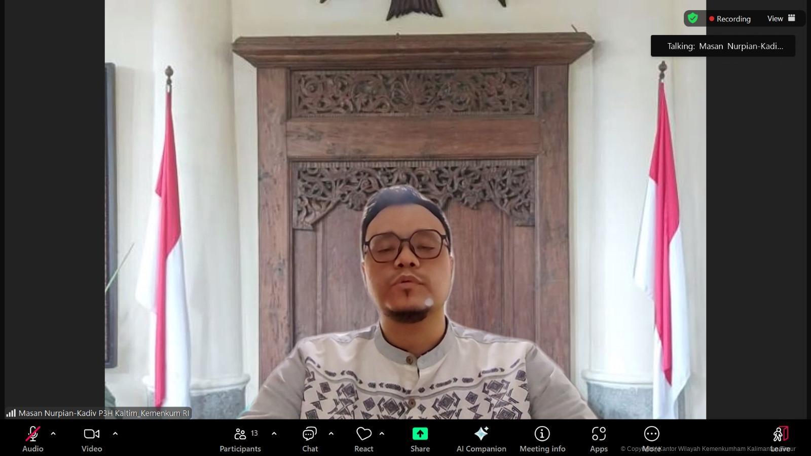 Harmonisasi Tiga Raperbup, Kemenkum Kaltim Perkuat Tata Kelola Pemkab Tana Tidung