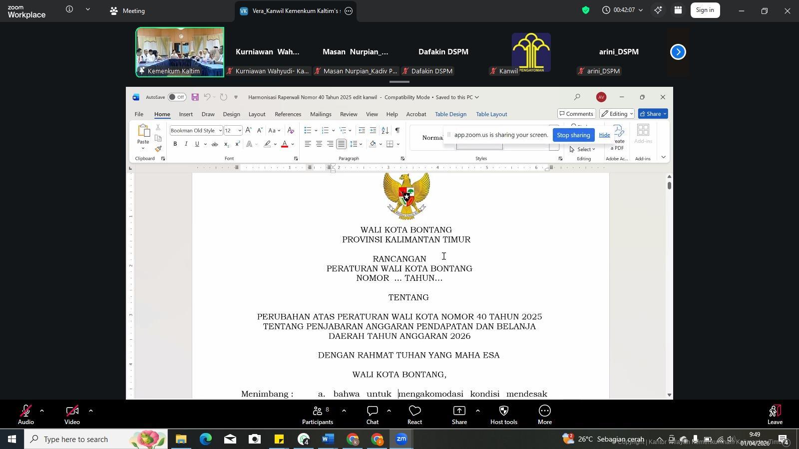 5. Harmon Raperwali Bontang